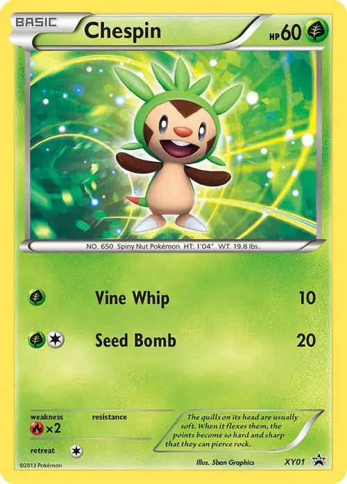 Chespin - XY01 card art