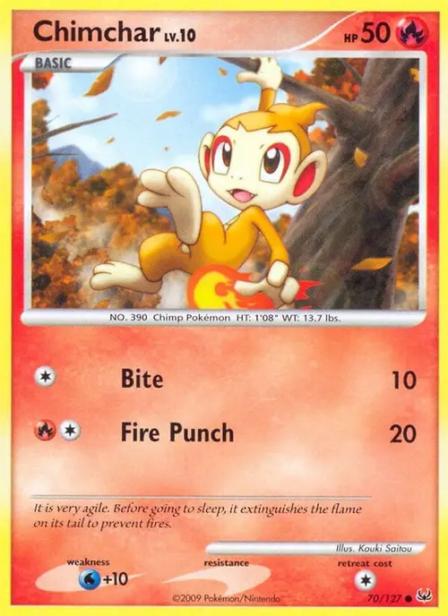 Chimchar card art