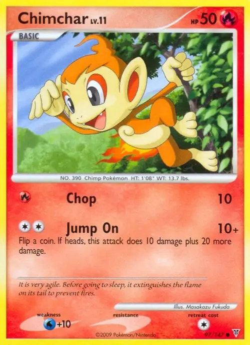Chimchar card art