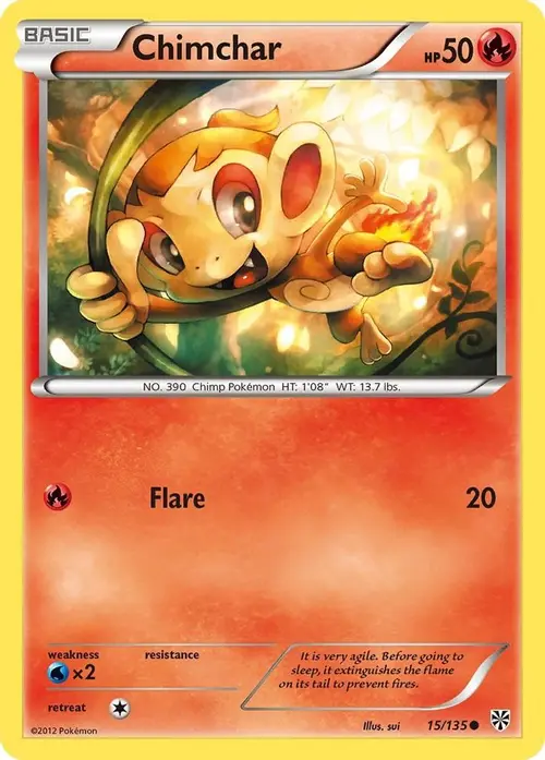 Chimchar card art