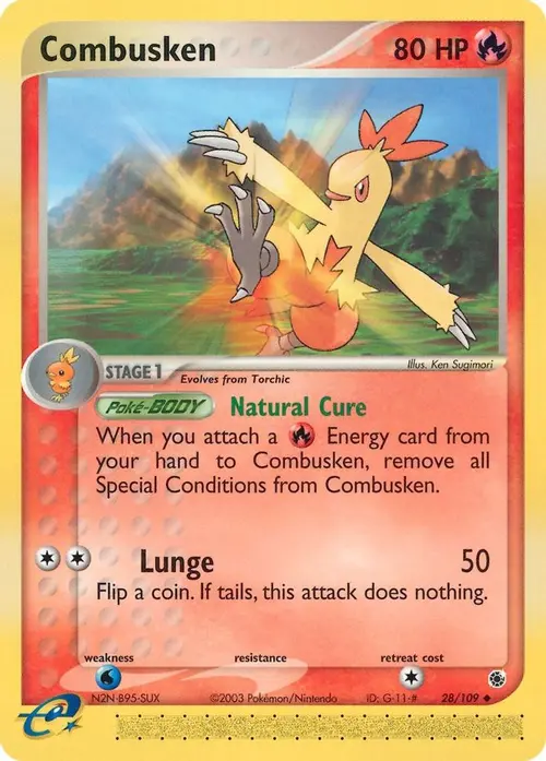 Combusken - 28/109 card art