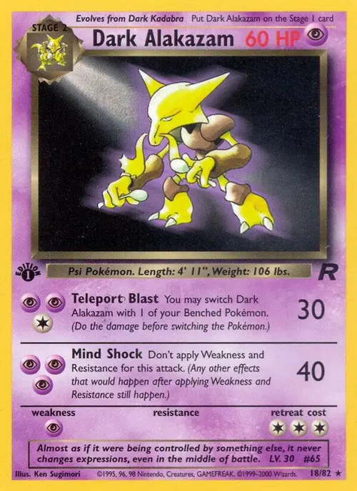 Dark Alakazam (18) card art