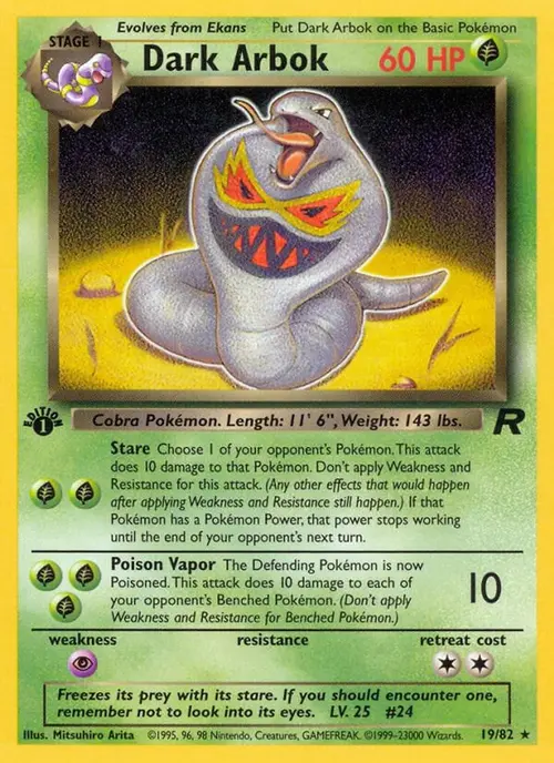 Dark Arbok (19) card art