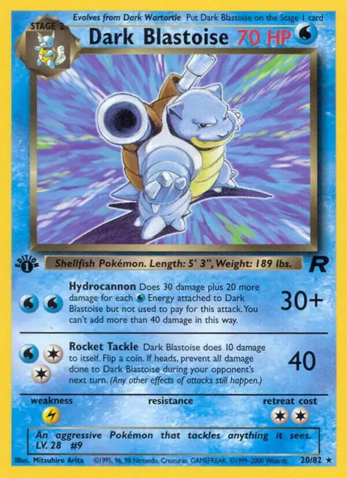 Dark Blastoise (20) card art