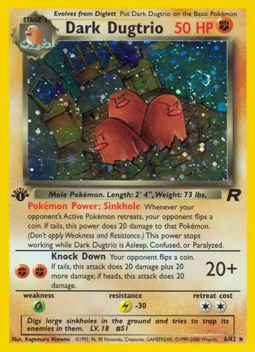 Dark Dugtrio (6) card art