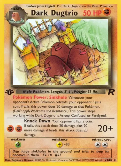 Dark Dugtrio (23) card art