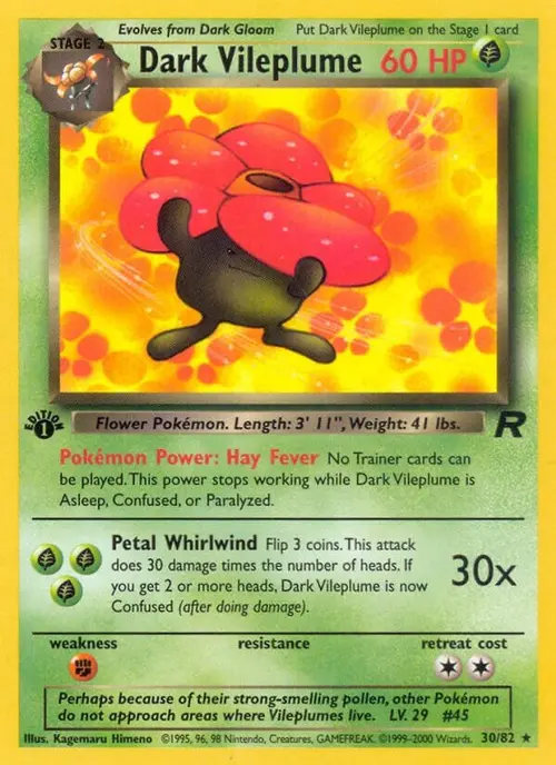 Dark Vileplume (30) card art