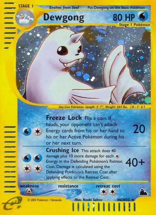 Dewgong (H6) card art