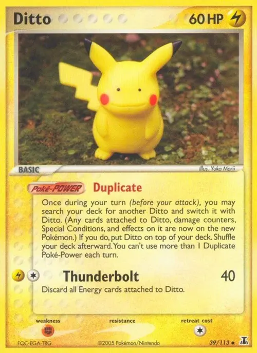 Ditto - 039/113 (Pikachu) card art