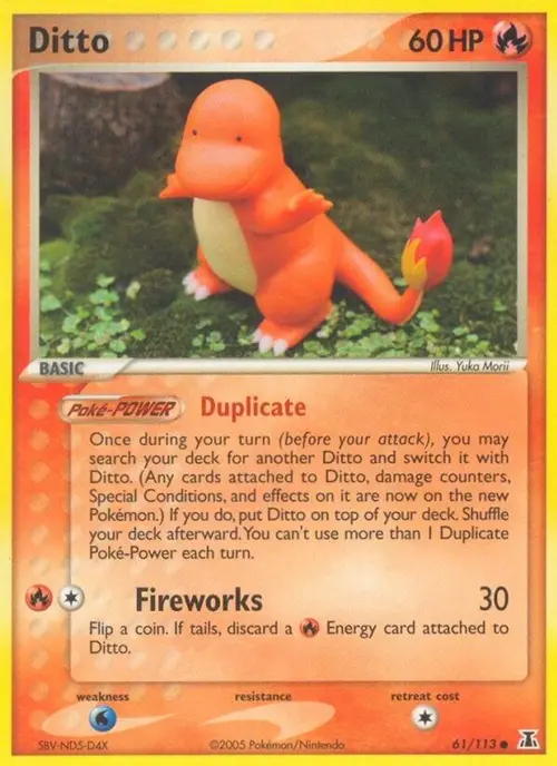 Ditto - 61/113 (Charmander) card art