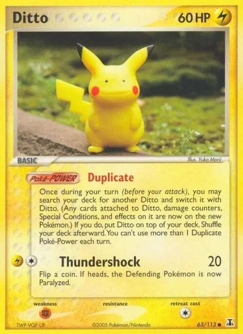Ditto - 63/113 (Pikachu) card art