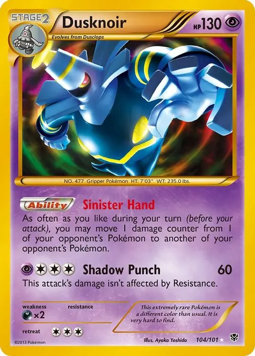 Dusknoir (104 Secret Rare) card art