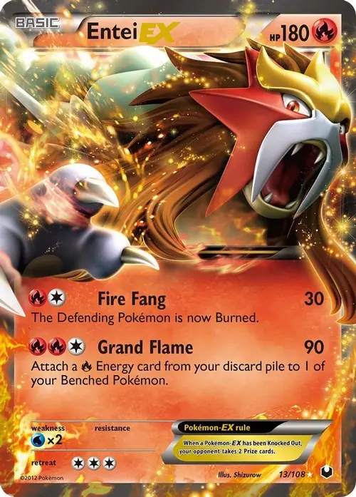 Entei EX card art
