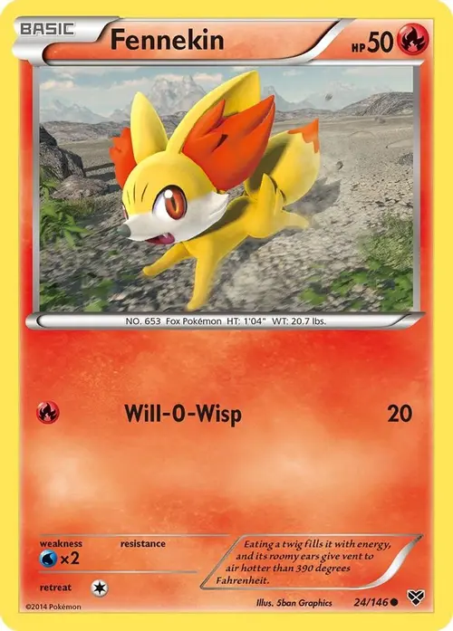 Fennekin card art