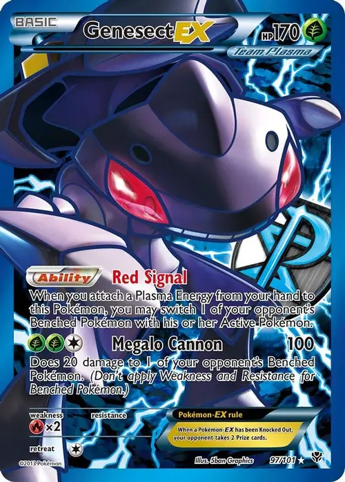 Genesect EX (Team Plasma) (97 Full Art) card art