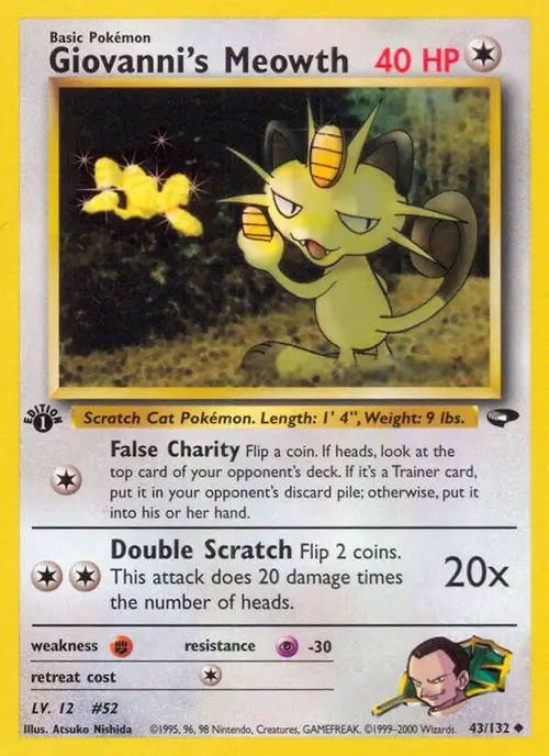 Giovanni's Meowth (43) card art