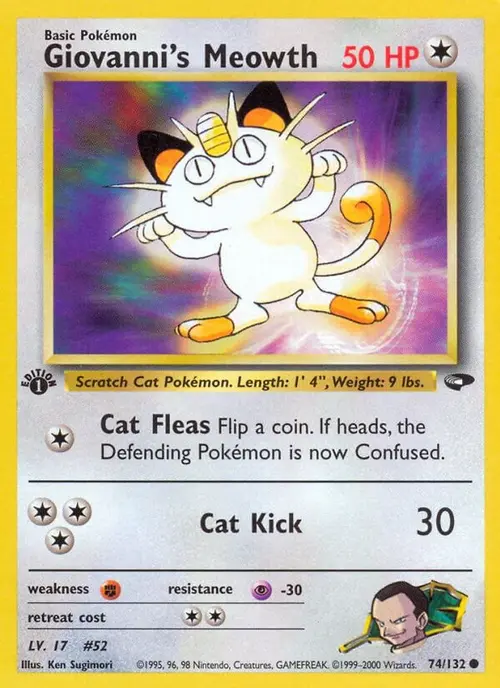 Giovanni's Meowth (74) card art