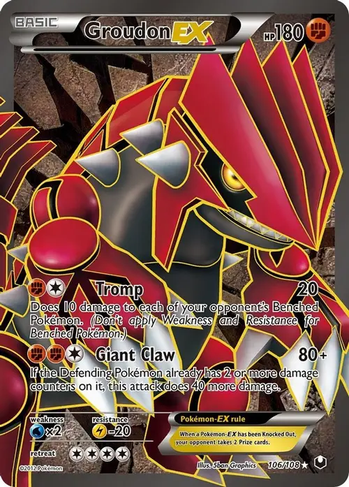 Groudon EX (106 Full Art) card art