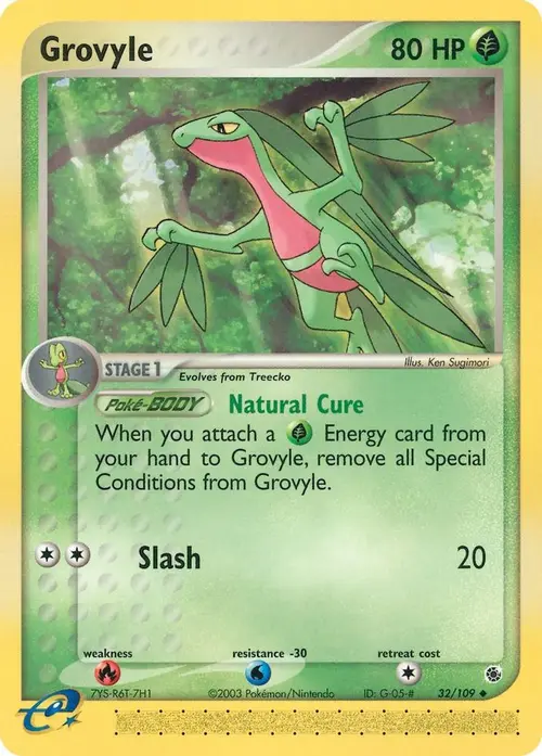Grovyle - 32/109 card art