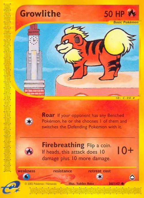 Growlithe (80) card art