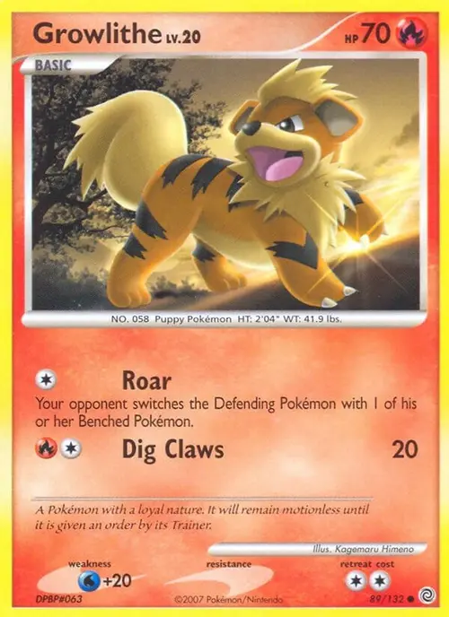 Growlithe card art