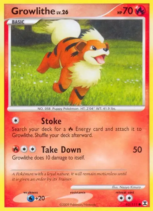 Growlithe card art
