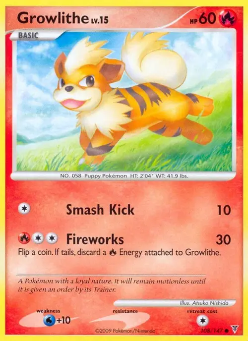 Growlithe card art