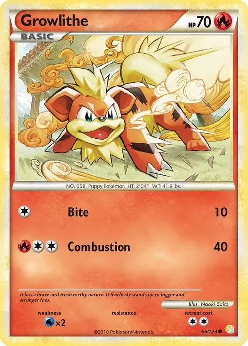 Growlithe card art