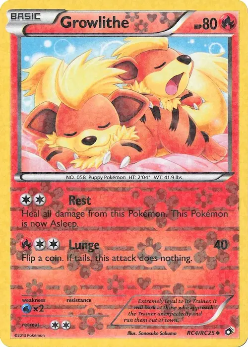 Growlithe card art