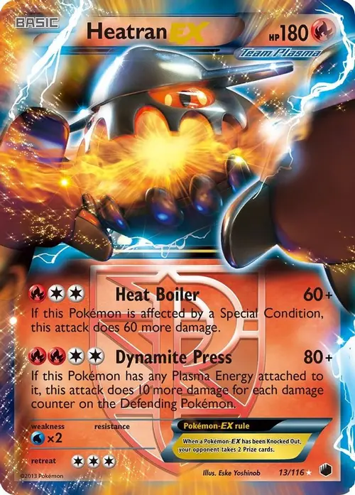 Heatran EX (Team Plasma) card art