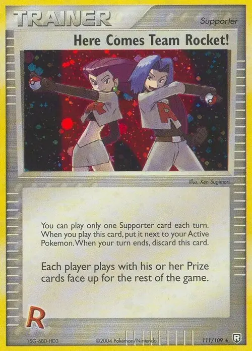 Here Comes Team Rocket! card art