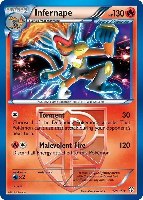 Infernape (Team Plasma) card art