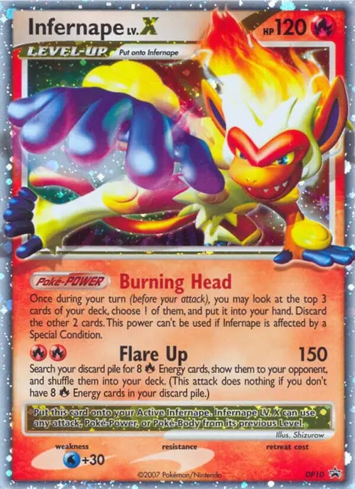 Infernape LV.X - DP10 card art