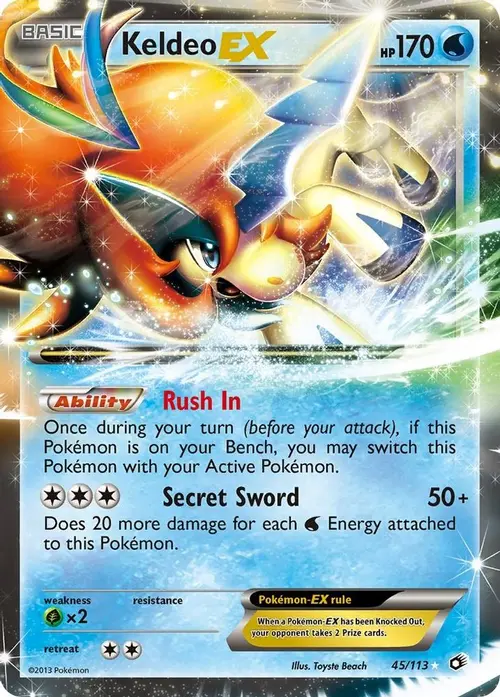Keldeo EX card art