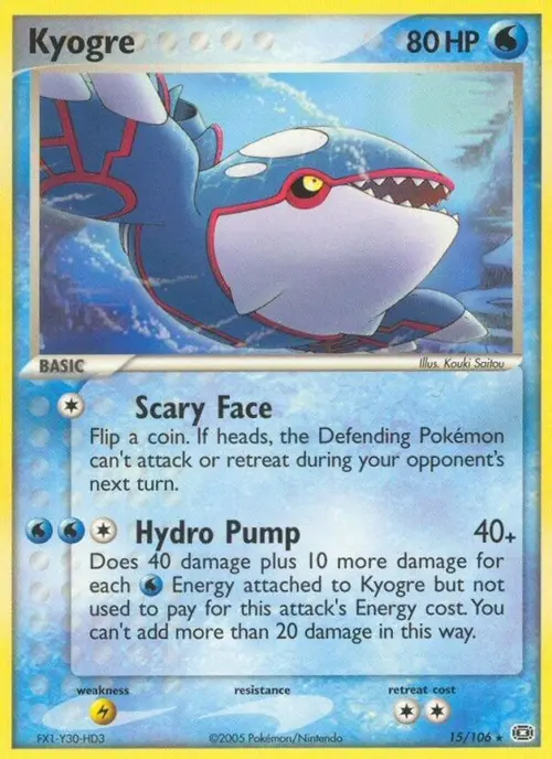 Kyogre - 015/106 card art