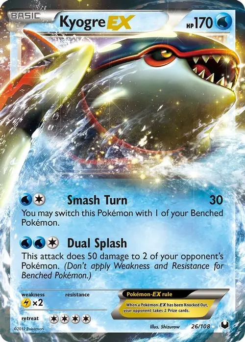 Kyogre EX card art