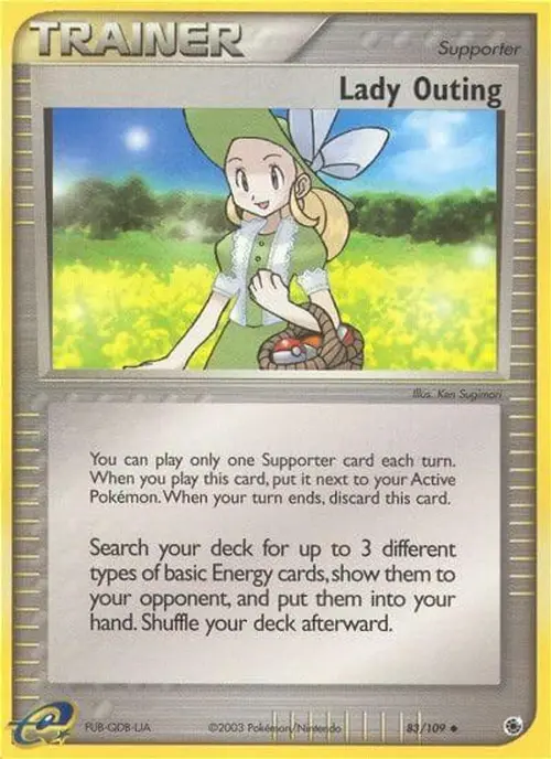 Lady Outing card art