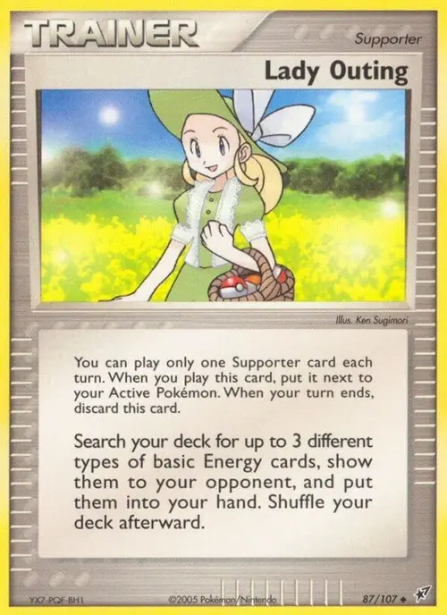 Lady Outing card art