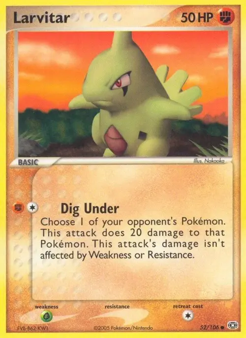 Larvitar card art