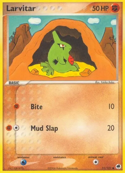 Larvitar card art