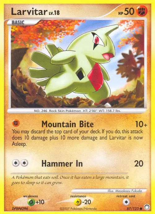 Larvitar card art