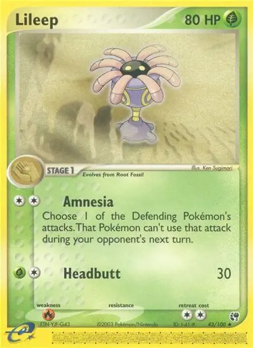 Lileep - 43/100 card art