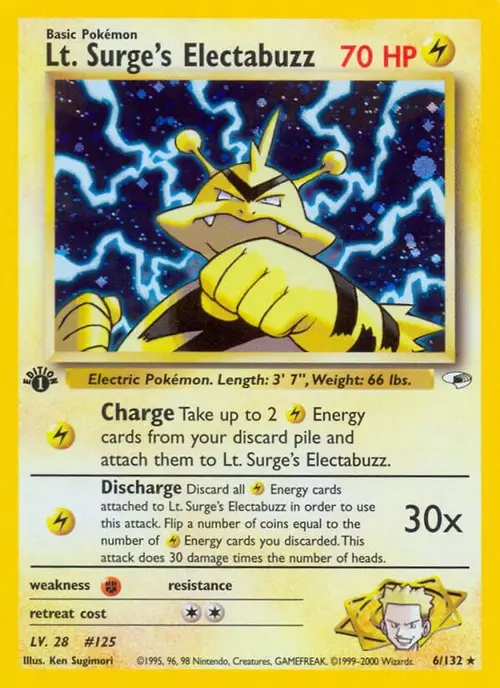 Lt. Surge's Electabuzz (6) card art