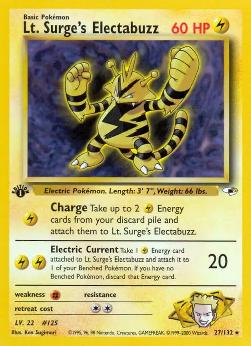 Lt. Surge's Electabuzz (27) card art