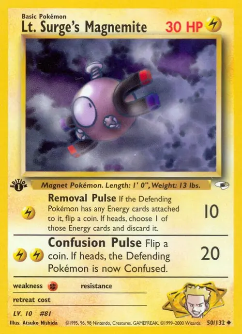 Lt. Surge's Magnemite (50) card art