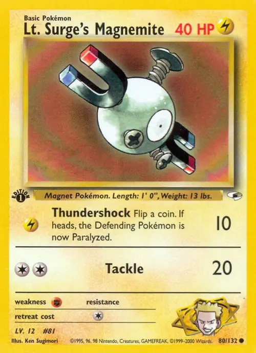 Lt. Surge's Magnemite (80) card art
