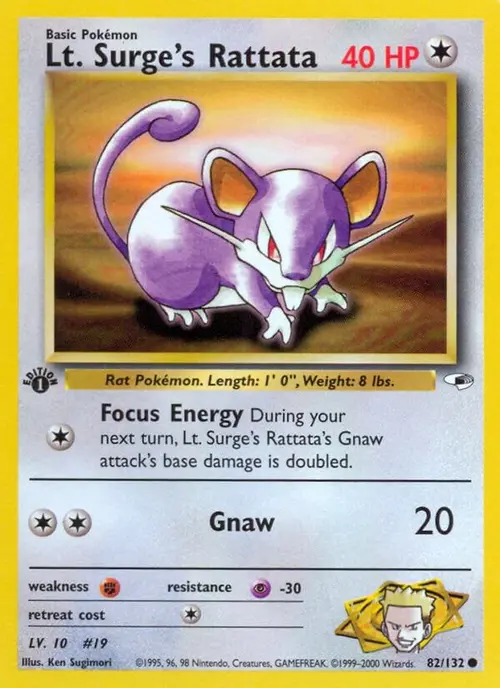 Lt. Surge's Rattata card art