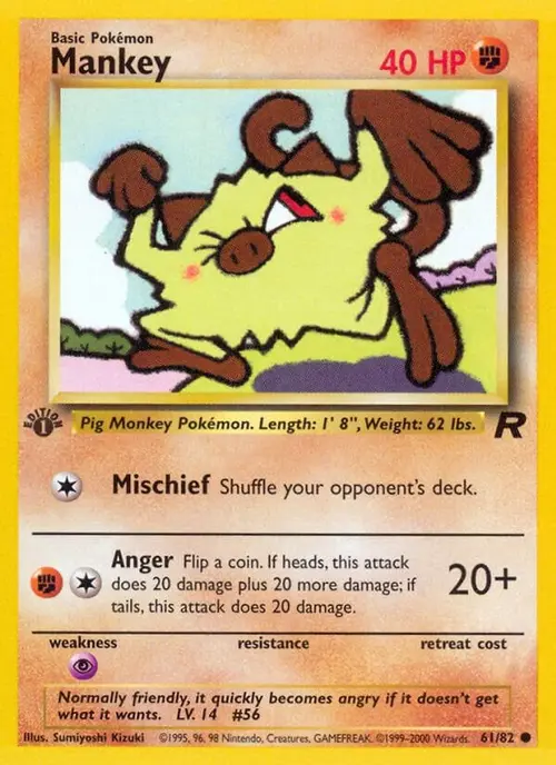 Mankey card art