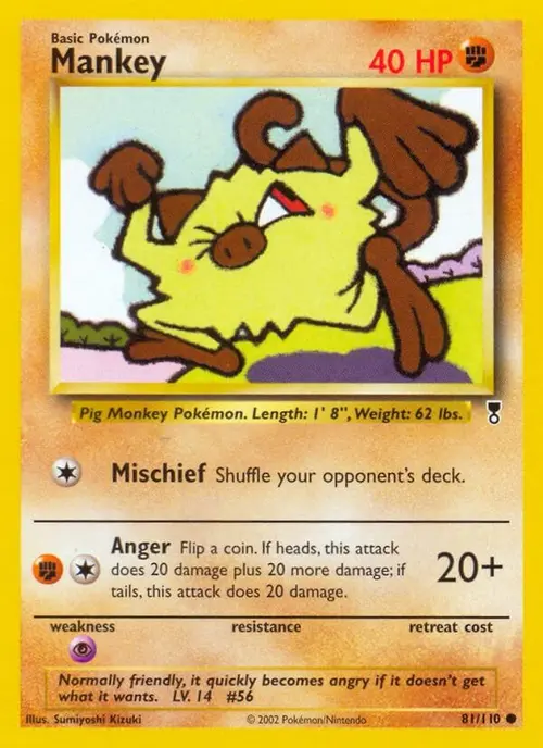 Mankey card art