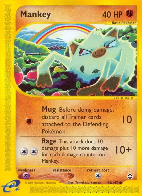 Mankey card art